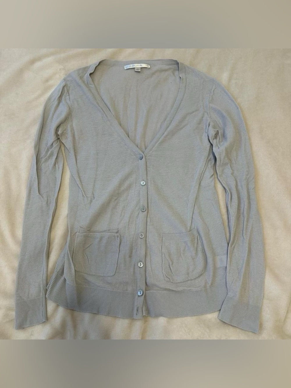 LC Lauren Conrad Light Blue/Grey Cardigan